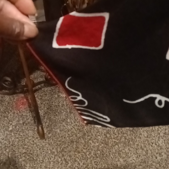 FINAL PRICE NWOT Iguana red/black/white assymetrical patterned design dress S/M - Picture 5 of 14